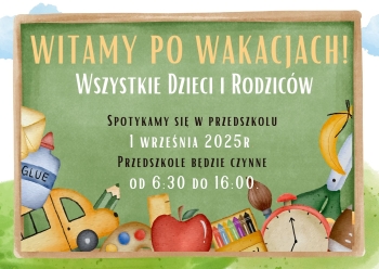 Witamy po wakacjach! (1)