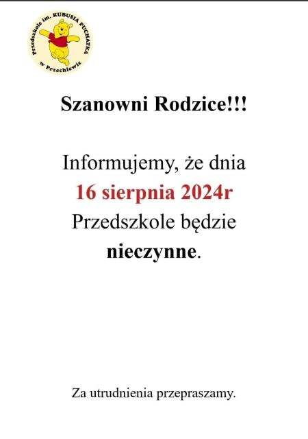 WAŻNA INFORMACJA! 